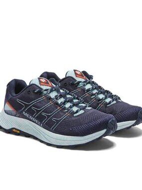 Merrell Women's Navy Mint Orange Moab Fight Trail Float Pro Running Shoes Size 9